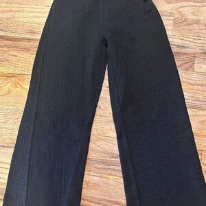 Zara Black Textured Trousers